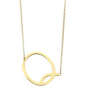 Letter Q Pendant necklace in Stainless Steel